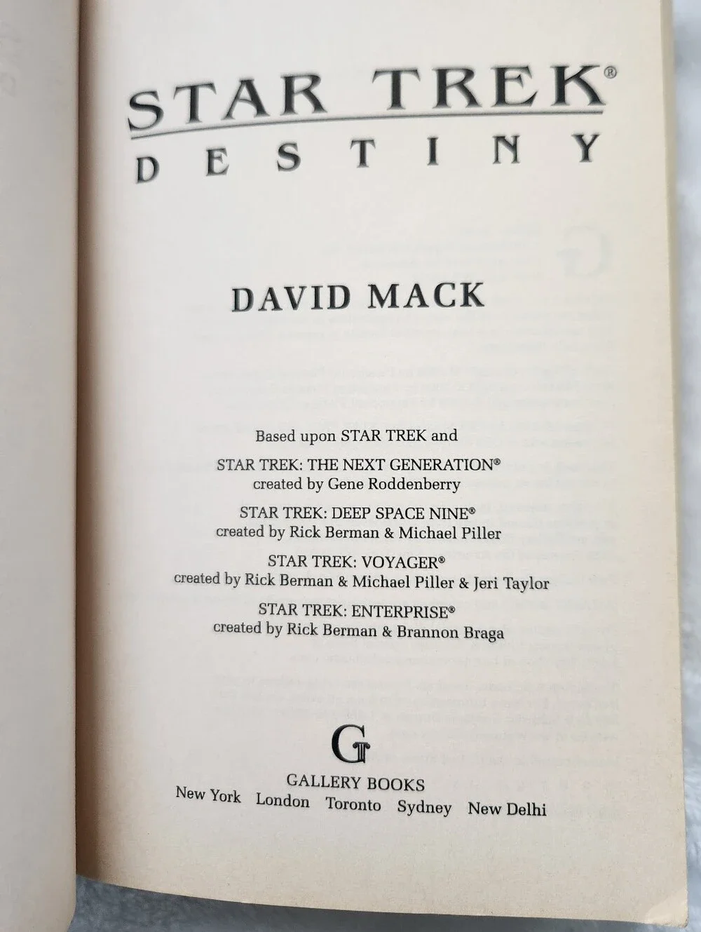 ​🖖 Star Trek Destiny Trilogy Omnibus Paperback by David Mack - 3 Novels In 1!